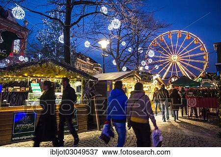 "Christmas market, Christmas village on Place Saint Lambert square, Luttich, Wallonia, Belgium, Europe" View Large Photo Image Stock Photo - "Christmas market, Christmas village on Place Saint Lambert square, Luttich, Wallonia, Belgium, Europe". Fotosearch