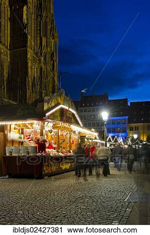 Stock Image - "Christmas market in Strasbourg, Alsace, France, Europe". Fotosearch