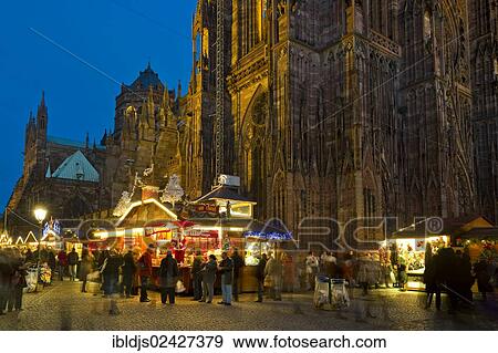 Stock Photo - "Christmas market in Strasbourg, Alsace, France, Europe". Fotosearch