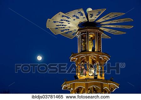 "Christmas pyramid, Christmas market at dusk, Karlsruhe, Baden-Wurttemberg, Germany, Europe" View Large Photo Image Stock Photography - "Christmas pyramid, Christmas market at dusk, Karlsruhe, Baden-Wurttemberg, Germany, Europe". Fotosearch