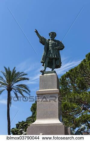 "Christopher Columbus monument in the harbor of Rapallo, Italian Riviera, Liguria, Italy, Europe" View Large Photo Image Picture - "Christopher Columbus monument in the harbor of Rapallo, Italian Riviera, Liguria, Italy, Europe". Fotosearch