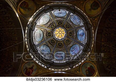 "Church dome from the inside, Kloster Lluc, Tramuntana, Majorca, Balearic Islands, Spain, Europe" View Large Photo Image Stock Photograph - "Church dome from the inside, Kloster Lluc, Tramuntana, Majorca, Balearic Islands, Spain, Europe". Fotosearch