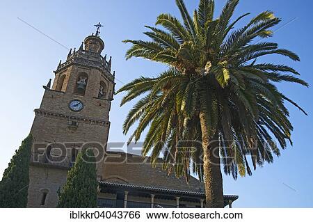 Stock Photograph - "Church Iglesia de Santa Maria la Mayor, Ronda, Costa del Sol, Andalusia, Spain, Europe". Fotosearch