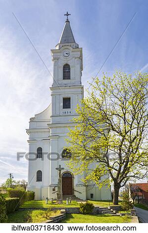 Stock Image - "Church in Aszofo, Aszofo, Veszprem County, Hungary, Europe". Fotosearch
