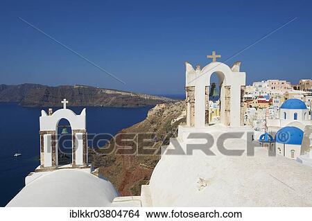 "Church in Oia, Santorini, Cyclades, Greece, Europe" View Large Photo Image Picture - "Church in Oia, Santorini, Cyclades, Greece, Europe". Fotosearch