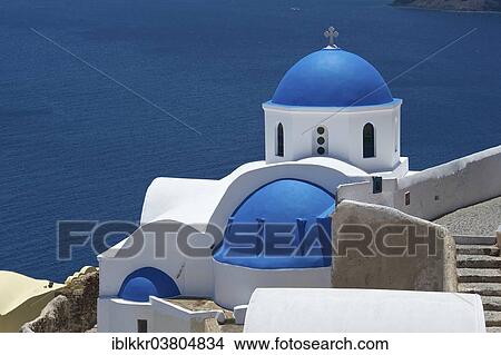 "Church in Oia, Santorini, Cyclades, Greece, Europe" View Large Photo Image Picture - "Church in Oia, Santorini, Cyclades, Greece, Europe". Fotosearch