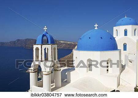 "Church in Oia, Santorini, Cyclades, Greece, Europe" View Large Photo Image Stock Photo - "Church in Oia, Santorini, Cyclades, Greece, Europe". Fotosearch