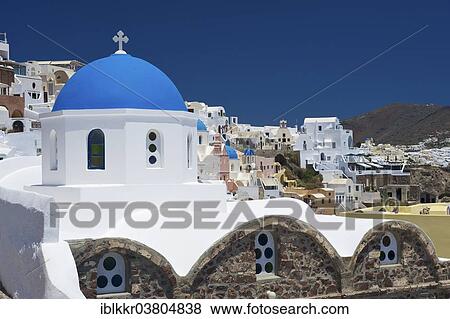 "Church in Oia, Santorini, Cyclades, Greece, Europe" View Large Photo Image Stock Photo - "Church in Oia, Santorini, Cyclades, Greece, Europe". Fotosearch