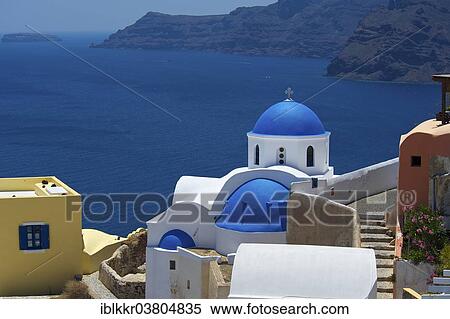"Church in Oia, Santorini, Cyclades, Greece, Europe" View Large Photo Image Stock Photography - "Church in Oia, Santorini, Cyclades, Greece, Europe". Fotosearch