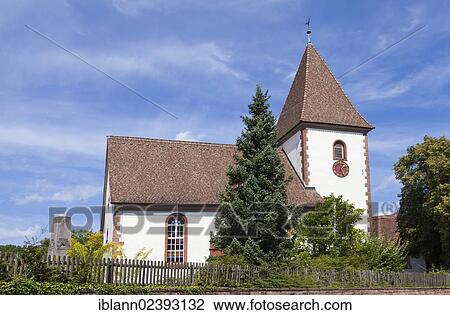 Stock Image - "Church in Queichhambach, a district of Annweiler, Palatinate, Rhineland-Palatinate, Germany, Europe". Fotosearch
