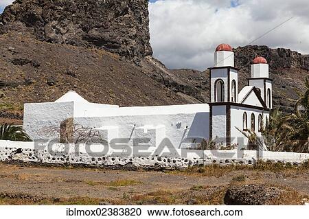 "Church in the fishing village of Puerto De Las Nieves, Dedo de Dios mountain at the back, El Palmeral, Agaete, Gran Canaria, Canary Islands, Spain, Europe, PublicGround, Europe" View Large Photo Image Stock Image - "Church in the fishing village of Puerto De Las Nieves, Dedo de Dios mountain at the back, El Palmeral, Agaete, Gran Canaria, Canary Islands, Spain, Europe, PublicGround, Europe". Fotosearch