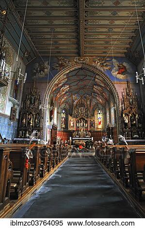 "Church interior with the vaulted ceiling of the Parish Church of St. Pelagius, 1860, decorated for Thanksgiving, Weitnau, Oberallgau, Allgau, Swabia, Bavaria, Germany, Europe" View Large Photo Image Stock Photography - "Church interior with the vaulted ceiling of the Parish Church of St. Pelagius, 1860, decorated for Thanksgiving, Weitnau, Oberallgau, Allgau, Swabia, Bavaria, Germany, Europe". Fotosearch