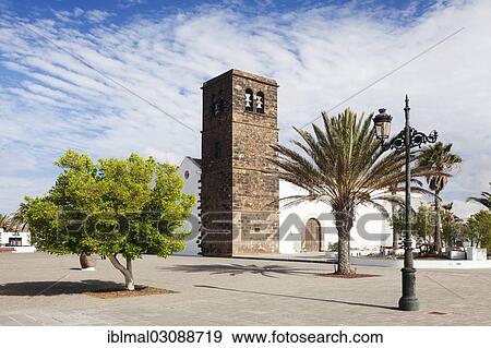 Stock Photo - "Church Nuestra Senora de Cantelaria, La Olivia, Fuerteventura, Canary Islands, Spain, Europe". Fotosearch