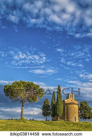 "Church of Madonna di Vitaleta or Cappella della Madonna di Vitaleta, near San Quirico d'Orcia, Tuscany, Italy, Europe" View Large Photo Image Stock Photo - "Church of Madonna di Vitaleta or Cappella della Madonna di Vitaleta, near San Quirico d'Orcia, Tuscany, Italy, Europe". Fotosearch