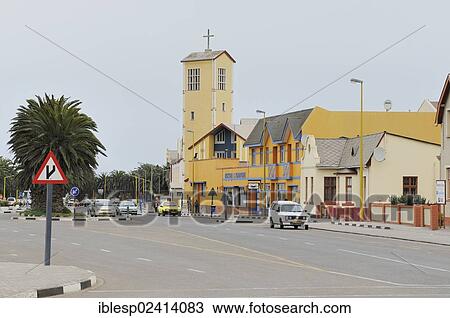 Stock Image - Church of Our Lady of the Rosary, Swakopmund, Namibia, Africa. Fotosearch