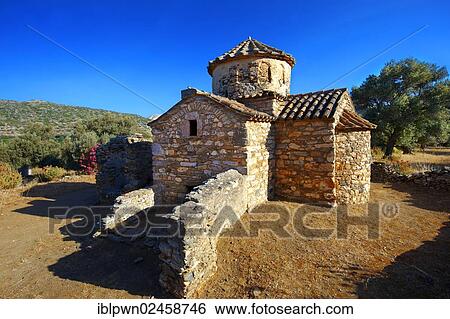 Stock Photograph - "Church of Panagia Damiotissa, Naxos Island, Cyclades Islands, Greece, Europe". Fotosearch