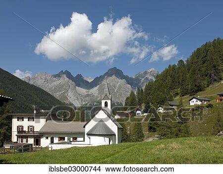 "Church of S-charl, near Scuol, Val S-charl, S-Charl, Engadin, Unterengadin, Canton of Graubunden, Switzerland, Europe" View Large Photo Image Picture - "Church of S-charl, near Scuol, Val S-charl, S-Charl, Engadin, Unterengadin, Canton of Graubunden, Switzerland, Europe". Fotosearch