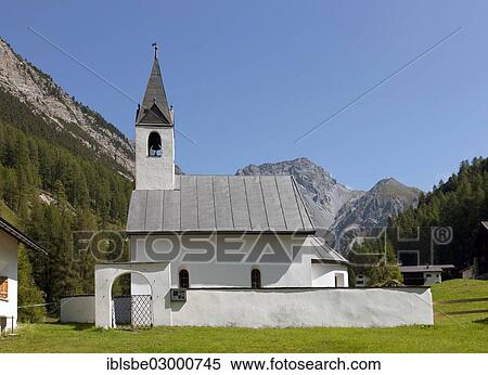 "Church of S-charl, near Scuol, Val S-charl, S-Charl, Engadin, Unterengadin, Canton of Graubunden, Switzerland, Europe" View Large Photo Image Stock Photography - "Church of S-charl, near Scuol, Val S-charl, S-Charl, Engadin, Unterengadin, Canton of Graubunden, Switzerland, Europe". Fotosearch