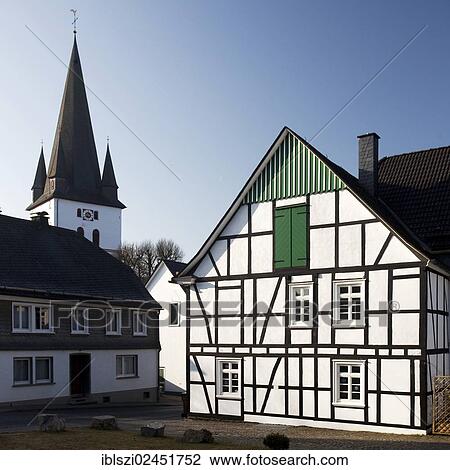 "Church of Saint Clement with the Heritage House in Drolshagen, Sauerland, North Rhine-Westphalia, Germany, Europe, PublicGround, Europe" View Large Photo Image Stock Image - "Church of Saint Clement with the Heritage House in Drolshagen, Sauerland, North Rhine-Westphalia, Germany, Europe, PublicGround, Europe". Fotosearch