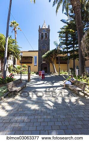 "Church of San Augustin with the San Cristobal gardens in the Plaza de la Conception in the historic old town of San Cristobal de La Laguna, San Cristobal de La Laguna, La Laguna, Tenerife, Canary Islands, Spain, Europe" View Large Photo Image Stock Photo - "Church of San Augustin with the San Cristobal gardens in the Plaza de la Conception in the historic old town of San Cristobal de La Laguna, San Cristobal de La Laguna, La Laguna, Tenerife, Canary Islands, Spain, Europe". Fotosearch
