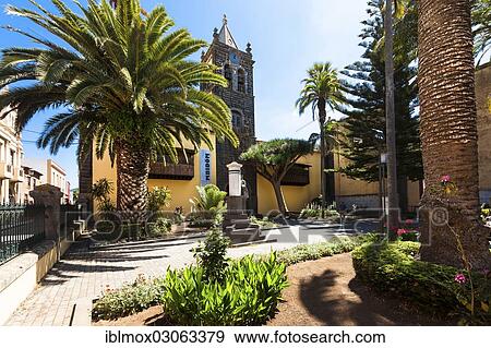 "Church of San Augustin with the San Cristobal gardens in the Plaza de la Conception in the historic old town of San Cristobal de La Laguna, San Cristobal de La Laguna, La Laguna, Tenerife, Canary Islands, Spain, Europe" View Large Photo Image Stock Photo - "Church of San Augustin with the San Cristobal gardens in the Plaza de la Conception in the historic old town of San Cristobal de La Laguna, San Cristobal de La Laguna, La Laguna, Tenerife, Canary Islands, Spain, Europe". Fotosearch