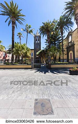 "Church of San Augustin with the San Cristobal gardens in the Plaza de la Conception in the historic old town of San Cristobal de La Laguna, San Cristobal de La Laguna, La Laguna, Tenerife, Canary Islands, Spain, Europe" View Large Photo Image Stock Photograph - "Church of San Augustin with the San Cristobal gardens in the Plaza de la Conception in the historic old town of San Cristobal de La Laguna, San Cristobal de La Laguna, La Laguna, Tenerife, Canary Islands, Spain, Europe". Fotosearch
