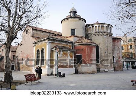 Stock Image - "Church of San Giacomo dall 'Orio, Campo San Giacomo dall'Orio, Santa Croce, Venice, Venezia, Venetien, Italy, Europe". Fotosearch
