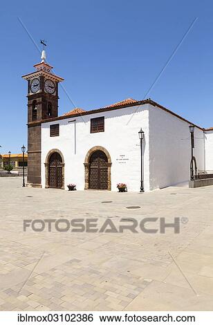 "Church of San Juan Bautistain, San Juan de la Rambla, San Juan de la Rambla, Tenerife, Canary Islands, Spain, Europe" View Large Photo Image Stock Photograph - "Church of San Juan Bautistain, San Juan de la Rambla, San Juan de la Rambla, Tenerife, Canary Islands, Spain, Europe". Fotosearch
