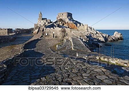 "Church of San Pietro, Porto Venere, Cinque Terre, Liguria, Italy, Europe" View Large Photo Image Stock Photography - "Church of San Pietro, Porto Venere, Cinque Terre, Liguria, Italy, Europe". Fotosearch