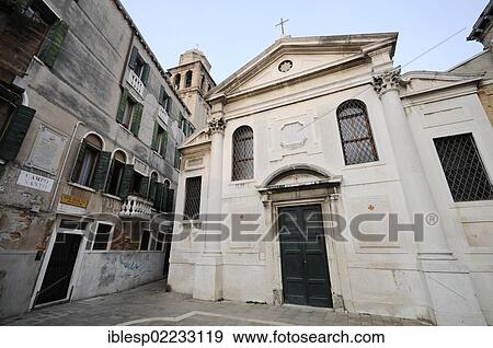 Stock Photo - "Church of San Simeone Profeta, Campo Santo, Santa Croce, Venice, Venezia, Venetien, Italy, Europe". Fotosearch