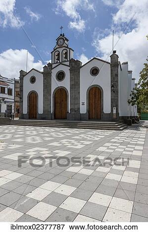 Stock Photo - "Church of San Vincente Ferrer, village of Teror, Gran Canaria, Canary Islands, Spain, Europe, PublicGround, Europe". Fotosearch