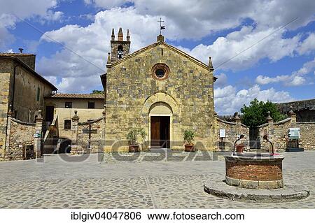 "Church of Santa Maria Assunta in Piazza Roma, Monteriggioni, Province of Siena, Tuscany, Italy, Europe" View Large Photo Image Stock Photograph - "Church of Santa Maria Assunta in Piazza Roma, Monteriggioni, Province of Siena, Tuscany, Italy, Europe". Fotosearch