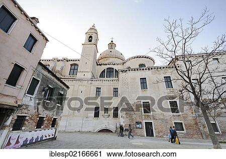 Stock Image - "Church of Santa Maria del Rosario or I Gesuati, Campo Sant'Agnese, Dorsoduro quarter, Venice, UNESCO World Heritage Site, Veneto, Italy, Europe". Fotosearch