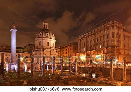 "Church of Santa Maria di Loreto and Trajan's Column, in the evening, Rome, Lazio, Italy, Europe" View Large Photo Image Stock Photograph - "Church of Santa Maria di Loreto and Trajan's Column, in the evening, Rome, Lazio, Italy, Europe". Fotosearch