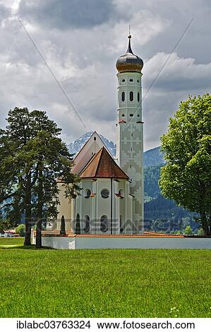 "Church of St. Coloman, Schwangau, Ostallgau, Allgau, Schwabia, Bavaria, Germany, Europe" View Large Photo Image Picture - "Church of St. Coloman, Schwangau, Ostallgau, Allgau, Schwabia, Bavaria, Germany, Europe". Fotosearch