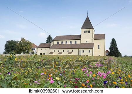 Stock Image - "Church of St George, Oberzell, Reichenau, UNESCO World Heritage Site, Baden-Wurttemberg, Germany, Europe". Fotosearch