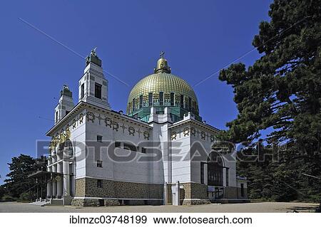 "Church of St. Leopold at Steinhof Psychiatric Hospital, built 1904-1907, designed by Otto Wagner, important building of the Viennesse Art Nouveau, Vienna, Vienna State, Austria, Europe" View Large Photo Image Stock Photo - "Church of St. Leopold at Steinhof Psychiatric Hospital, built 1904-1907, designed by Otto Wagner, important building of the Viennesse Art Nouveau, Vienna, Vienna State, Austria, Europe". Fotosearch
