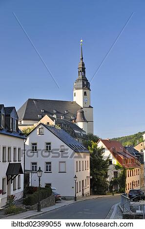 Stock Photography - "Church of St. Martin, Zschopau, Erzgebirge, Saxony, Germany, Europe". Fotosearch
