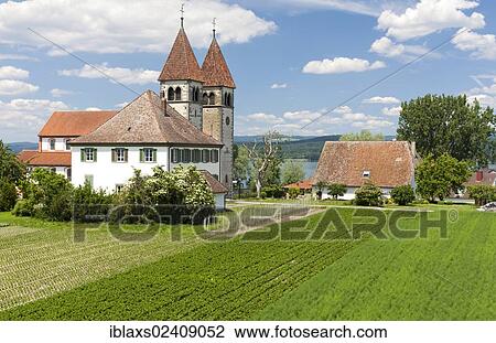 "Church of St. Peter and Paul in Niederzell on the island of Reichenau, Lake Constance, Baden-Wuerttemberg, Germany, Europe, PublicGround, Europe" View Large Photo Image Stock Image - "Church of St. Peter and Paul in Niederzell on the island of Reichenau, Lake Constance, Baden-Wuerttemberg, Germany, Europe, PublicGround, Europe". Fotosearch