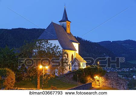 Stock Image - "Church of St. Peter on Petersberg hill, Petersberg, Friesach, Carinthia, Austria, Europe". Fotosearch