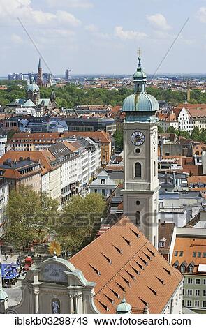 Stock Image - "Church of the Holy Spirit, city centre, Munich, Upper Bavaria, Bavaria, Germany, Europe". Fotosearch