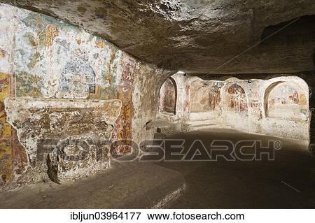 "Church of the Rock, cave church, Chiese Rupestri, Sant'Antonio, frescoes, 14th-15th century, Gravina, cave city Massafra, Murgia Tarantine, Taranto, Apulia, Italy, Europe" View Large Photo Image Stock Photo - "Church of the Rock, cave church, Chiese Rupestri, Sant'Antonio, frescoes, 14th-15th century, Gravina, cave city Massafra, Murgia Tarantine, Taranto, Apulia, Italy, Europe". Fotosearch