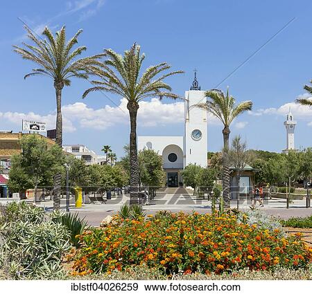 Church On The Playa De Palma Bay Of Palma Majorca Balearic