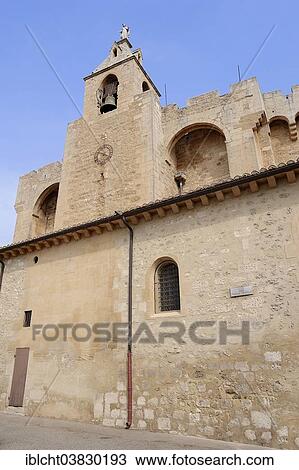 Stock Image - "Church, Saint-Andiol, Bouches-du-Rhone, Provence-Alpes-Cote d'Azur, Southern France, France, Europe". Fotosearch