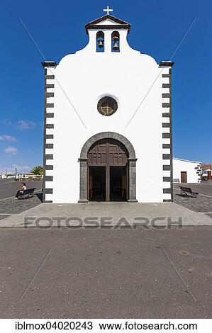 "Church Santuario Virgen de los Dolores, Tinajo, Lanzarote, Canary Islands, Spain, Europe" View Large Photo Image Stock Image - "Church Santuario Virgen de los Dolores, Tinajo, Lanzarote, Canary Islands, Spain, Europe". Fotosearch