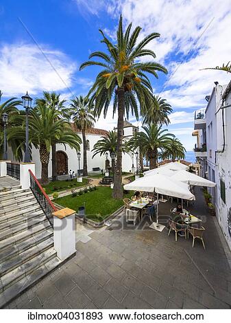 Stock Image - "Church Square, San Andres, La Palma, Canary Islands, Spain, Europe". Fotosearch