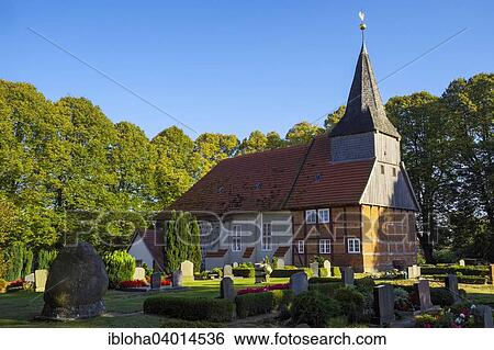 Stock Photograph - "Church St. Abundus in Lassahn, Zarrentin, Mecklenburg-Western Pomerania, Germany, Europe". Fotosearch