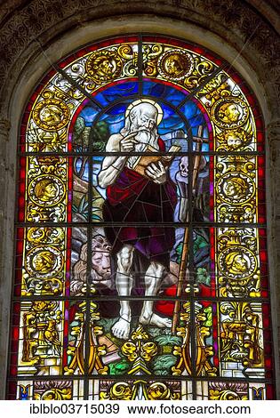 Stock Photo - "Church window, Mosteiro dos Jeronimos, Jeronimos Monastery, UNESCO World Cultural Heritage Site, Belem, Lisbon, Lisbon District, Portugal, Europe". Fotosearch