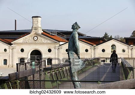 Stock Photo - "CIBDI, the International Centre for Comics and Images, Comics Museum, Chais Magelis, Corto Maltese sculpted by Livio Benedetti, Angouleme, Charente, Poitou-Charentes, France, Europe". Fotosearch