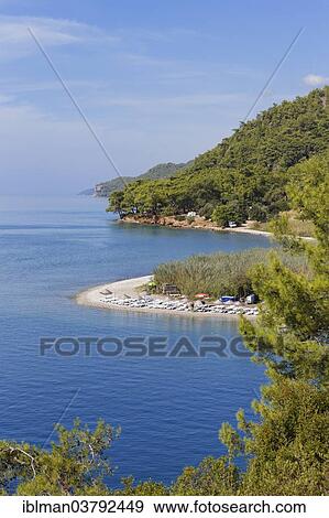 "Cinar plaji beach in Akyaka, Gulf of Gokova, Mugla Province, Aegean Region, Turkey Province" View Large Photo Image Stock Photo - "Cinar plaji beach in Akyaka, Gulf of Gokova, Mugla Province, Aegean Region, Turkey Province". Fotosearch